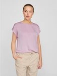 Vila Kurzarmshirt VIELLETTE S/S SATIN TOP - NOOS Kunstfaser, regular fit