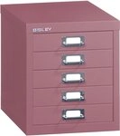 Bisley Aktenschrank Schubladenschrank Basis A4 5 Sch&uuml;be Bisley Pink