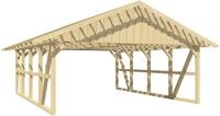 Skanholz Doppelcarport Schwarzwald, BxT: 684x772 cm, 220 cm Einfahrtsh&ouml;he, mit