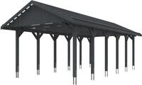 Skanholz Einzelcarport Wallgau, BxT: 430x900 cm, 215 cm Einfahrtsh&ouml;he, mit