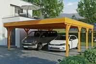 Skanholz Doppelcarport Grunewald, BxT: 622x796 cm, 590 cm Einfahrtsh&ouml;he, mit