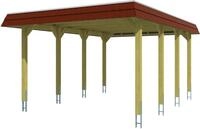 Skanholz Einzelcarport Spreewald, BxT: 396x589 cm, 209 cm Einfahrtsh&ouml;he, mit