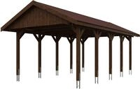 Skanholz Einzelcarport Wallgau, BxT: 430x750 cm, 215 cm Einfahrtsh&ouml;he, mit...