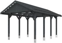 Skanholz Einzelcarport Wallgau, BxT: 380x600 cm, 215 cm Einfahrtsh&ouml;he, mit