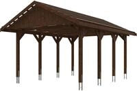 Skanholz Einzelcarport Wallgau, BxT: 430x600 cm, 215 cm Einfahrtsh&ouml;he, mit