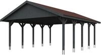 Skanholz Doppelcarport Wallgau, BxT: 620x750 cm, 215 cm Einfahrtsh&ouml;he, mit...
