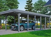 Skanholz Einzelcarport Friesland, BxT: 314x860 cm, 221 cm Einfahrtsh&ouml;he