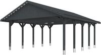 Skanholz Doppelcarport Wallgau, BxT: 620x750 cm, 215 cm Einfahrtsh&ouml;he, mit