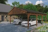 Skanholz Doppelcarport Fichtelberg, BxT: 618x808 cm, 574 cm Einfahrtsh&ouml;he, mit