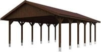 Skanholz Doppelcarport Wallgau, BxT: 620x900 cm, 215 cm Einfahrtsh&ouml;he, mit...
