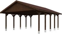 Skanholz Doppelcarport Wallgau, BxT: 620x750 cm, 215 cm Einfahrtsh&ouml;he, mit...