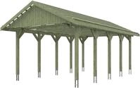 Skanholz Einzelcarport Wallgau, BxT: 430x750 cm, 215 cm Einfahrtsh&ouml;he, mit