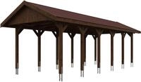 Skanholz Einzelcarport Wallgau, BxT: 380x900 cm, 215 cm Einfahrtsh&ouml;he, mit...