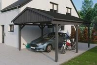 Skanholz Einzelcarport Fichtelberg, BxT: 423x566 cm, 379 cm Einfahrtsh&ouml;he, mit