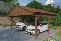 Skanholz Doppelcarport Fichtelberg, BxT: 618x566 cm, 574 cm Einfahrtsh&ouml;he, mit...