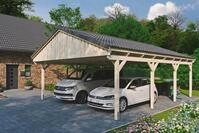 Skanholz Doppelcarport Fichtelberg, BxT: 618x808 cm, 574 cm Einfahrtsh&ouml;he, mit