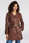 Mauritius Ledermantel GWTaresa (2-tlg., mit Bindeg&uuml;rtel) Leder-Trenchcoat mit