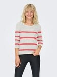 ONLY Strickpullover ONLGEENA XO L/S PULLOVER KNT NOOS Materialmix, regular fit