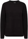 Strickfleece-Pullover OXMO "Strickpullover OXMilla", Damen, Gr. L, schwarz,