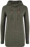 Strickfleece-Pullover OXMO "Strickpullover OXCable", Damen, Gr. L, grau (dunkelgrau),