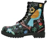 DOGO Black Longe Boots Schn&uuml;rstiefel Cat Lovers Damen Stiefeletten,...