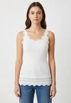 rosemunde Spitzentop Benita Silk Top Camisole mit Seide Vintage-Spitze am Ausschnitt,