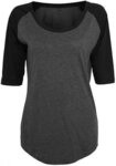Build Your Brand Rundhalsshirt Ladies 3/4 Contrast Raglan Damen T-Shirt