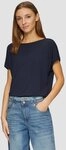 s.Oliver Kurzarmshirt T-Shirt Flie&szlig;endes Jersey-Shirt mit &uuml;berschnittenen...