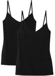 CALIDA Spaghettitop Benefit Women (2er Pack) V-Ausschnitt, Single Jersey Qualit&auml;t,