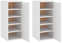 vidaXL Schuhschrank 32 x 35 x 70 cm Schuhschr&auml;nke 2 Stk Wei&szlig; 32x35x70 cm...