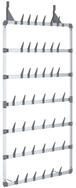 vidaXL Schuhregal H&auml;ngender Schuhe-Organizer Silbern 66x13x139 cm, 1-tlg.