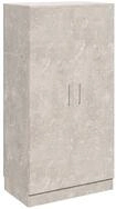 vidaXL Schuhregal Schuhschrank Betongrau 55x35x108 cm Holzwerkstoff, 1-tlg.
