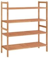 vidaXL Schuhregal Schuhregale 2 Stk. 69x27x41 cm Massivholz Nussbaum, 2-tlg.