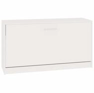 vidaXL Schuhregal Schuhbank Hochglanz-Wei&szlig; 80 x 24 x 45 cm Holzwerkstoff,...