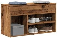 vidaXL Schuhschrank Schuhbank Altholz-Optik 80x30x45 cm Holzwerkstoff