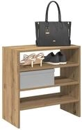 vidaXL Schuhschrank NA Schuhregale 2 Stk Stapelbar Artisan-Eiche 60x30x30,5 cm