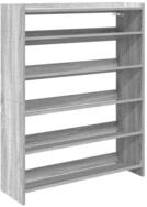 vidaXL Schuhregal Schuhregal Grau Sonoma 80x25x100 cm Holzwerkstoff, 1-tlg.