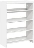 vidaXL Schuhregal Schuhregal Wei&szlig; 60x25x81 cm Holzwerkstoff, 1-tlg.