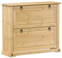 vidaXL Schuhregal Schuhschrank Corona 99x32x85 cm Massivholz Kiefer, 1-tlg.