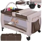 tectake Baby-Reisebett Kinderbett mit Wickelauflage und Transporttasche...