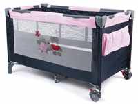 CHIC4BABY Baby-Reisebett Luxus Pink Checker, inkl. Tragetasche