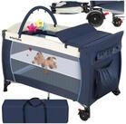 tectake Baby-Reisebett Kinderbett mit Wickelauflage und Transporttasche...