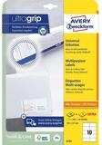 Avery Zweckform Etiketten Etikett 105X57mm A4 ILC wei&szlig; 30 Blatt 300 Etiketten