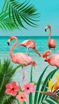 good morning Strandtuch Flamingo, Microfaser (1-St), Mikrofaser, 100x180,