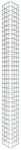 Gabiona Steins&auml;ule Gabionens&auml;ule eckig 22 cm x 22 cm, 160 cm H&ouml;he, MW 5 cm x...
