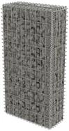 vidaXL Gabionenzaun, Gabionenwand mit Abdeckung Verzinkter Stahl 50&times;20&times;100 cm