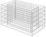 furnicato Hochbeet Gabionen-90x50x50 cm Silber verzinkter Stahl,