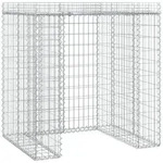 vidaXL M&uuml;lltonnenbox Gabionen-M&uuml;lltonnenbox 110x91x120 cm Verzinktes Eisen