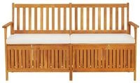 vidaXL Gartenbank, Truhenbank mit Kissen 170 cm Massivholz Akazie