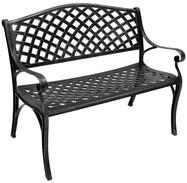 DEGAMO Gartenbank OXFORD (1-St), Stilvolle Gartenbank aus wetterfestem Aluminiumguss,